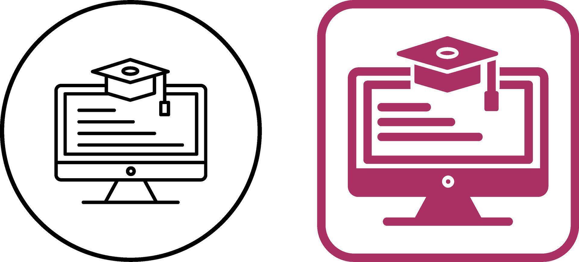 Online Learning Icon Design vector