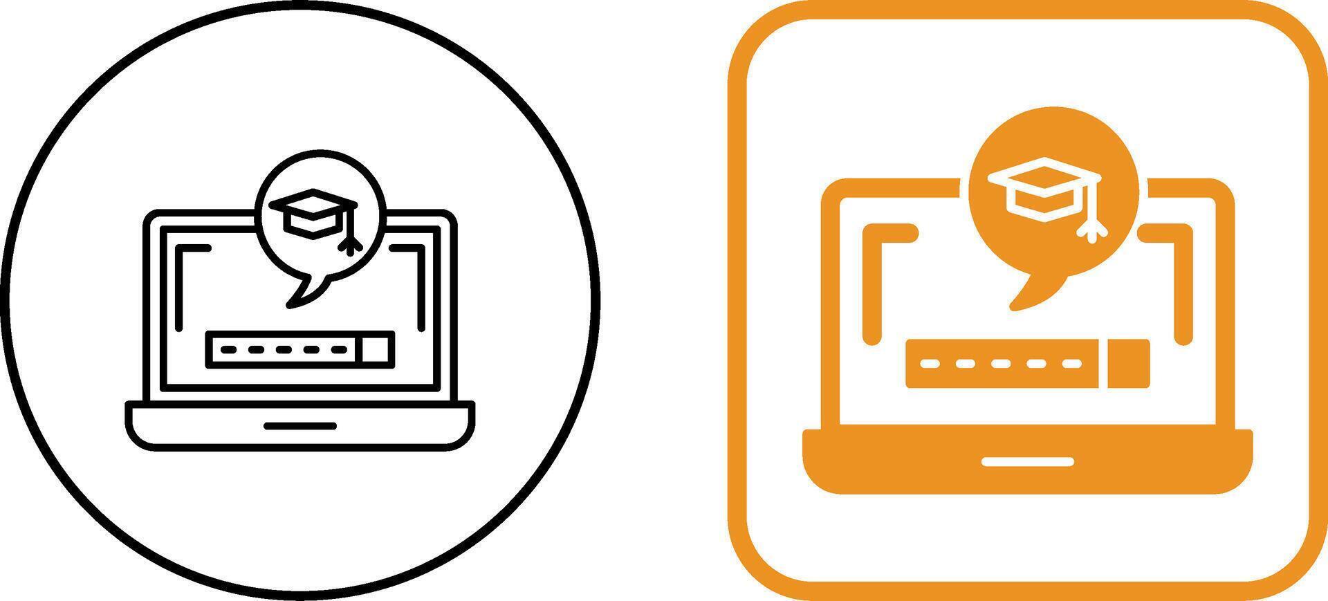Digital Learning Icon Design vector