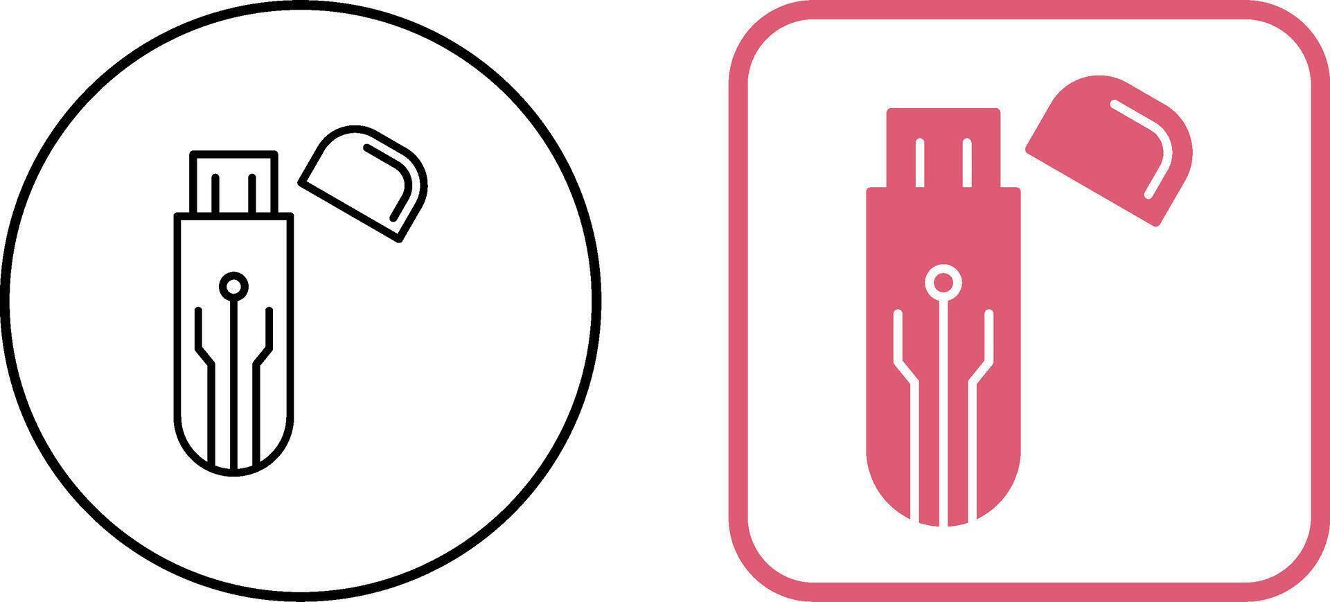 Usb Icon Design vector