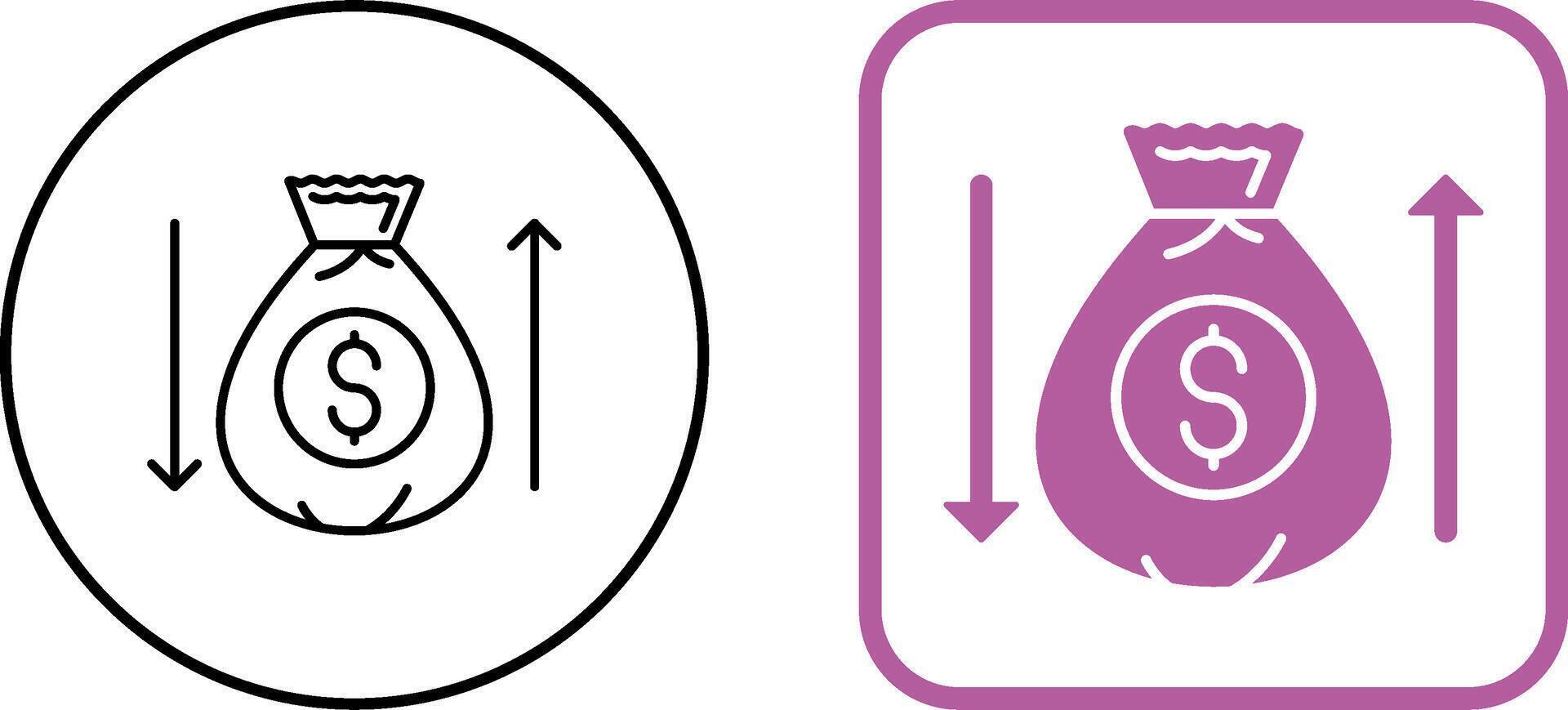 Money Bag Icon Design vector