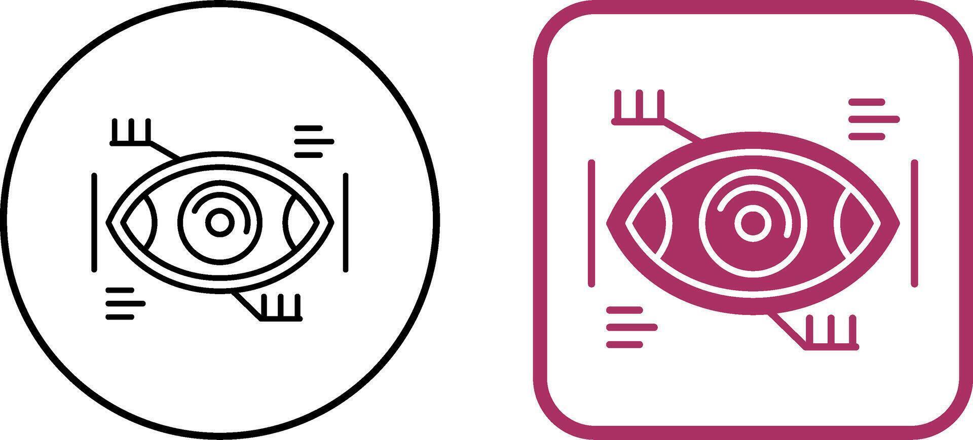 Eye Recongnition Icon Design vector