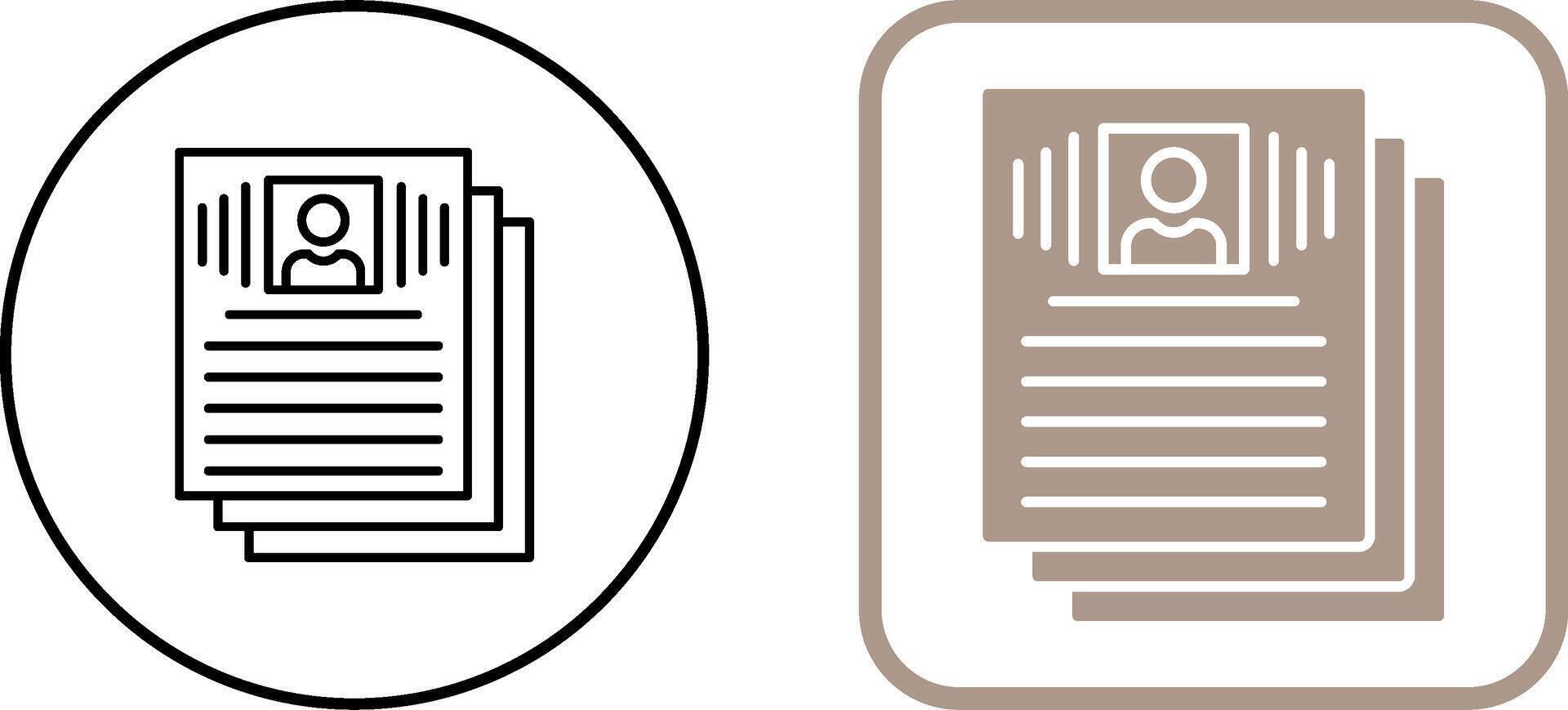 Resume Icon Design vector