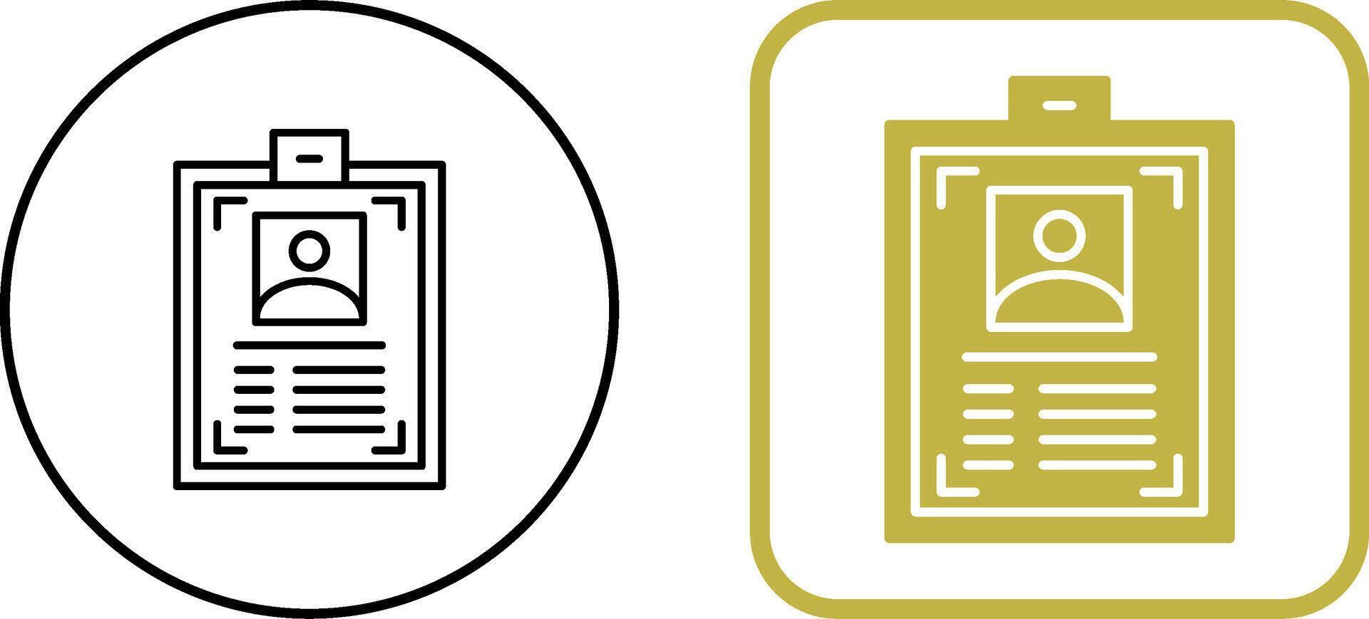 ID Card Icon Design vector
