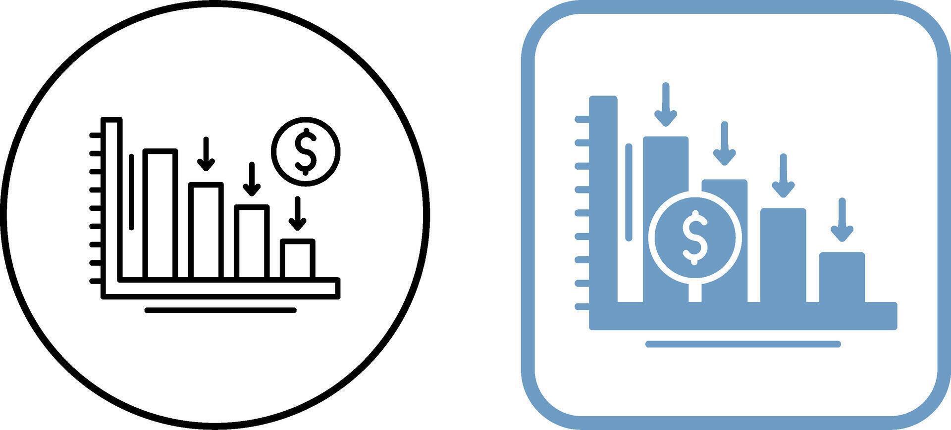 Loss Icon Design vector