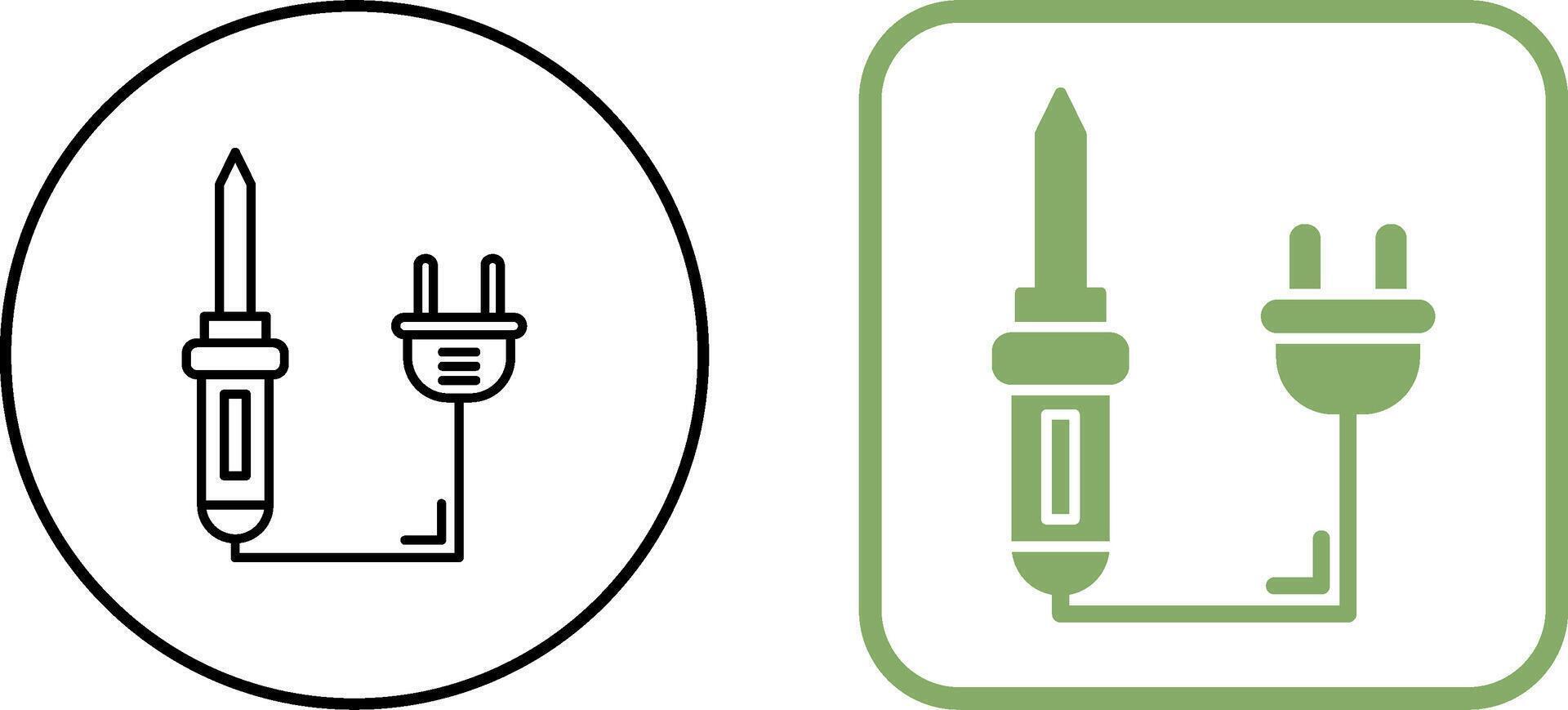 Soldering Iron Icon Design vector