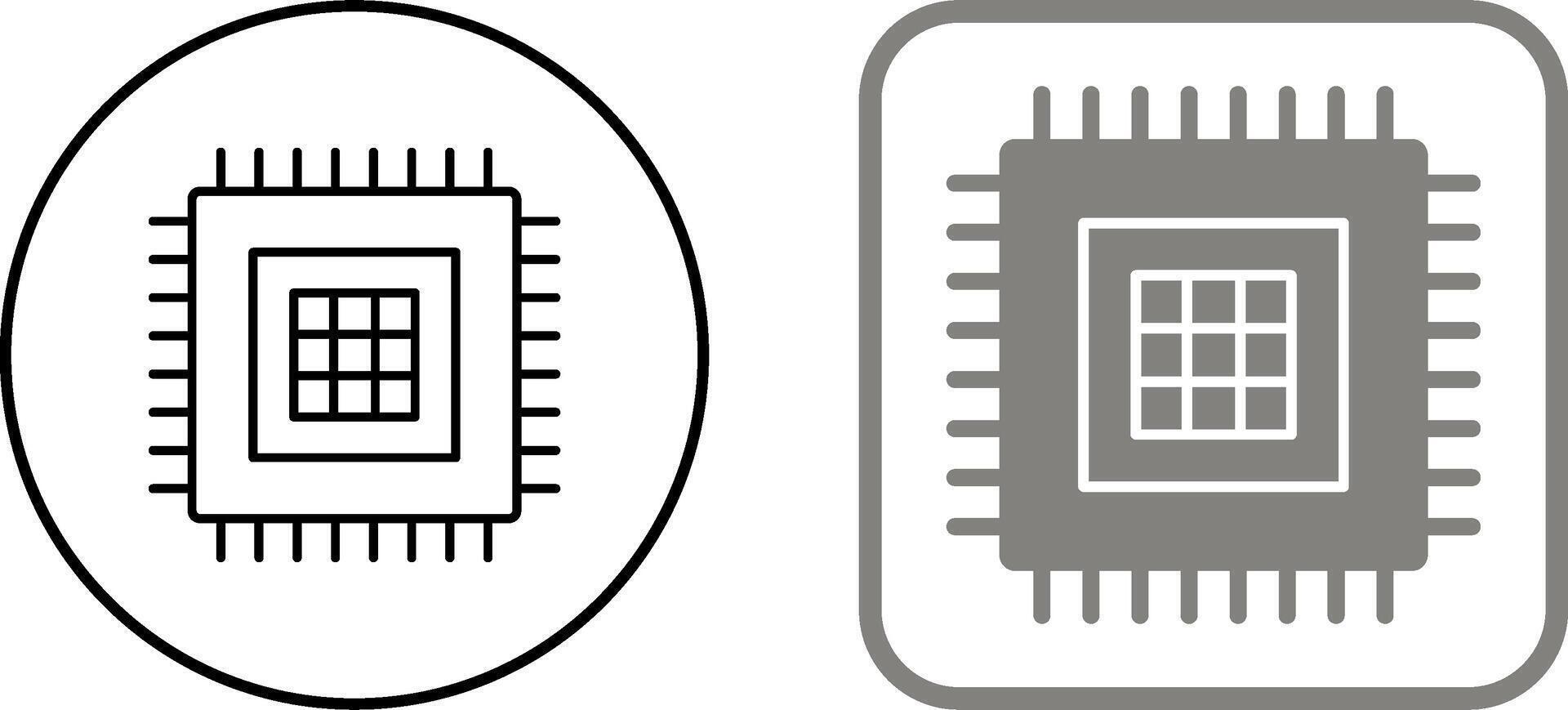 Processor Icon Design vector