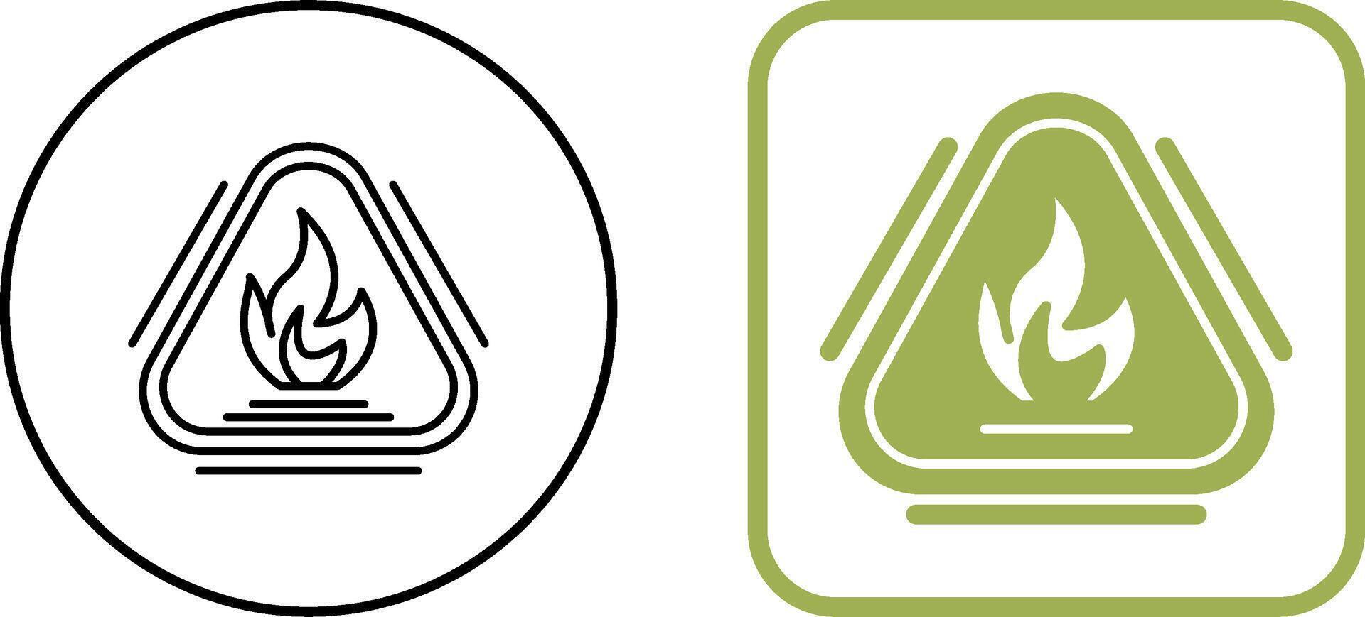 Caution Fire Icon Design vector