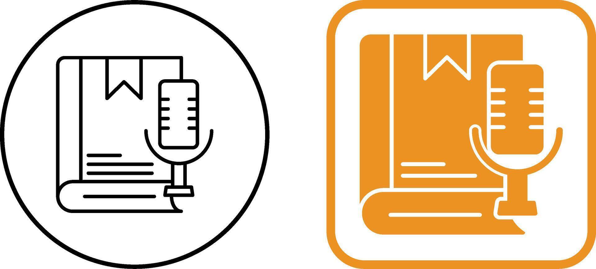 Audiobook Icon Design vector