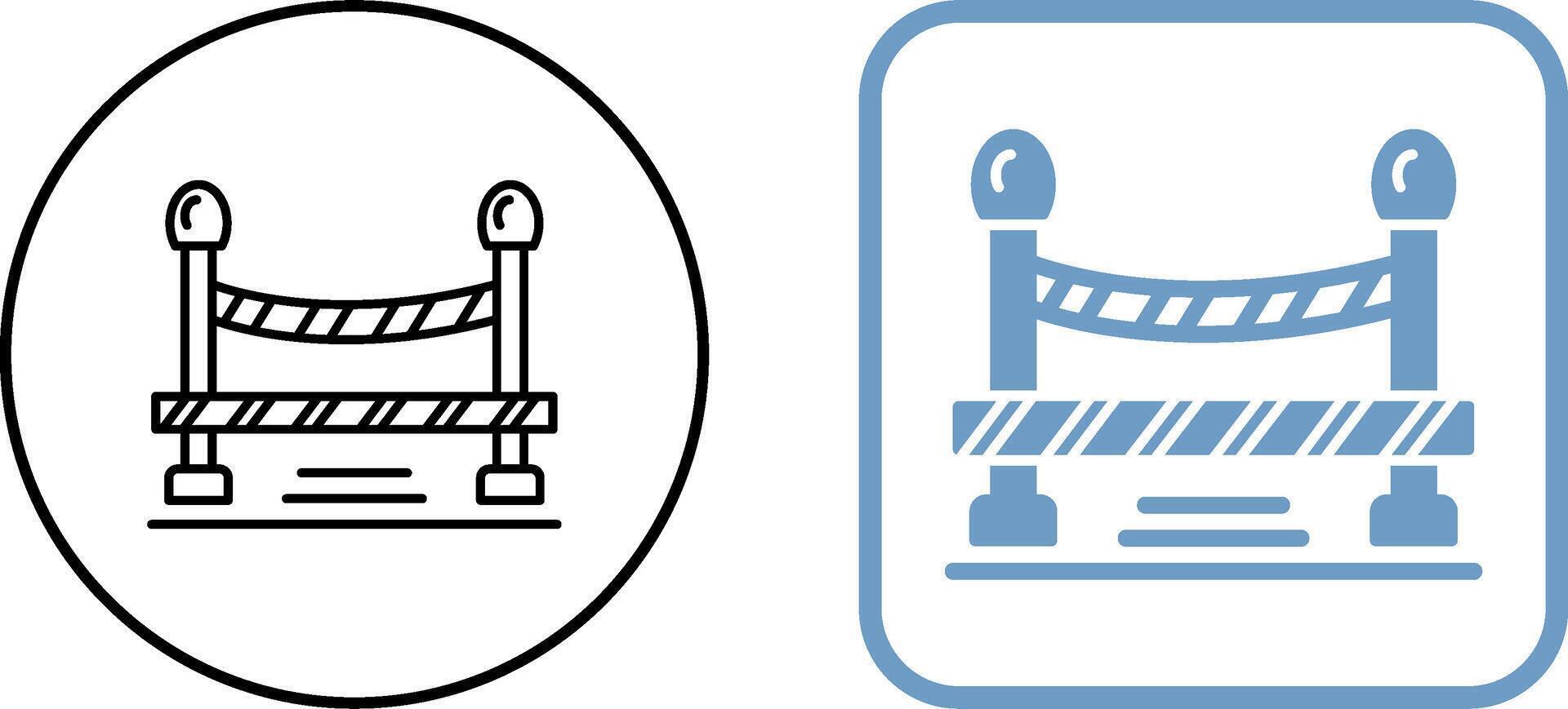 Do Not Cross Line Icon Design vector