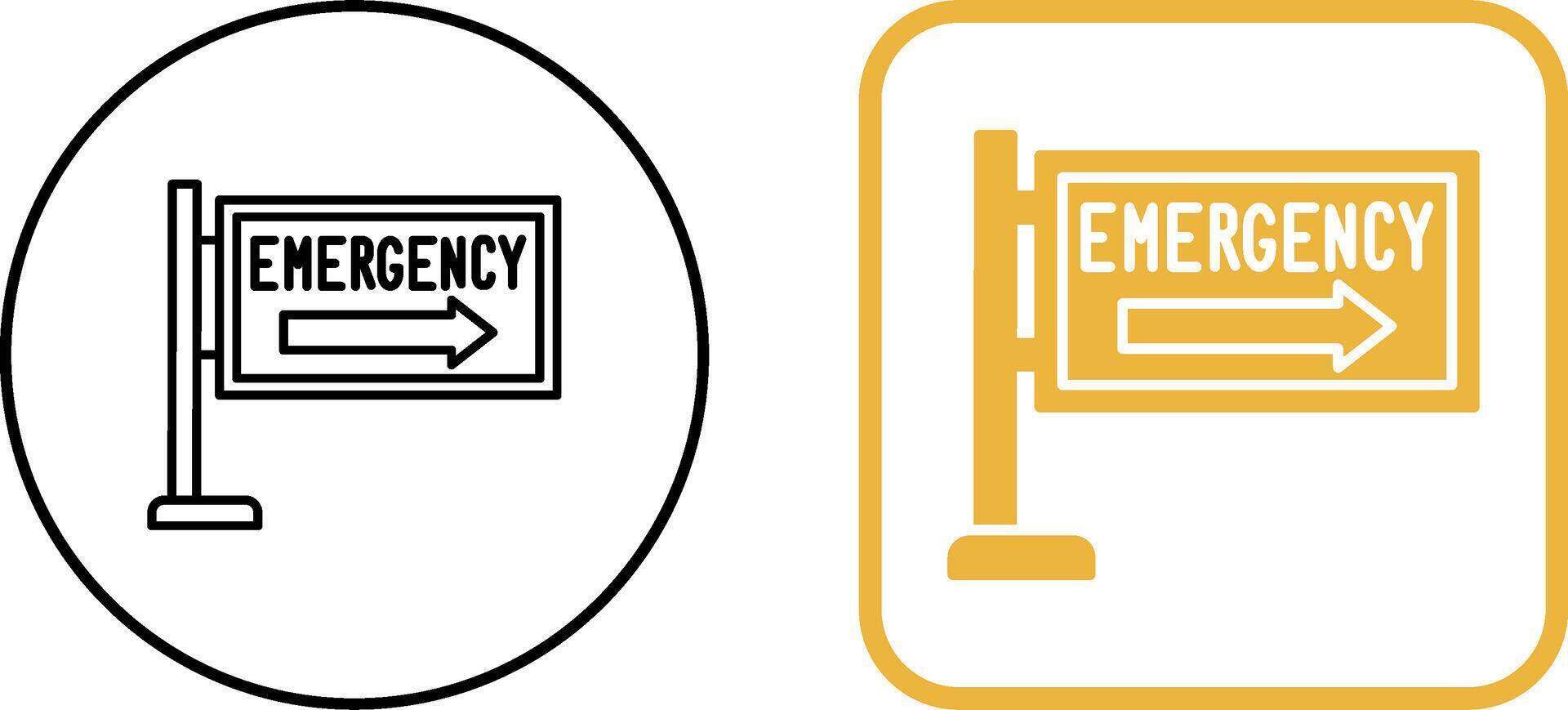 Emergency Sign Icon Design vector