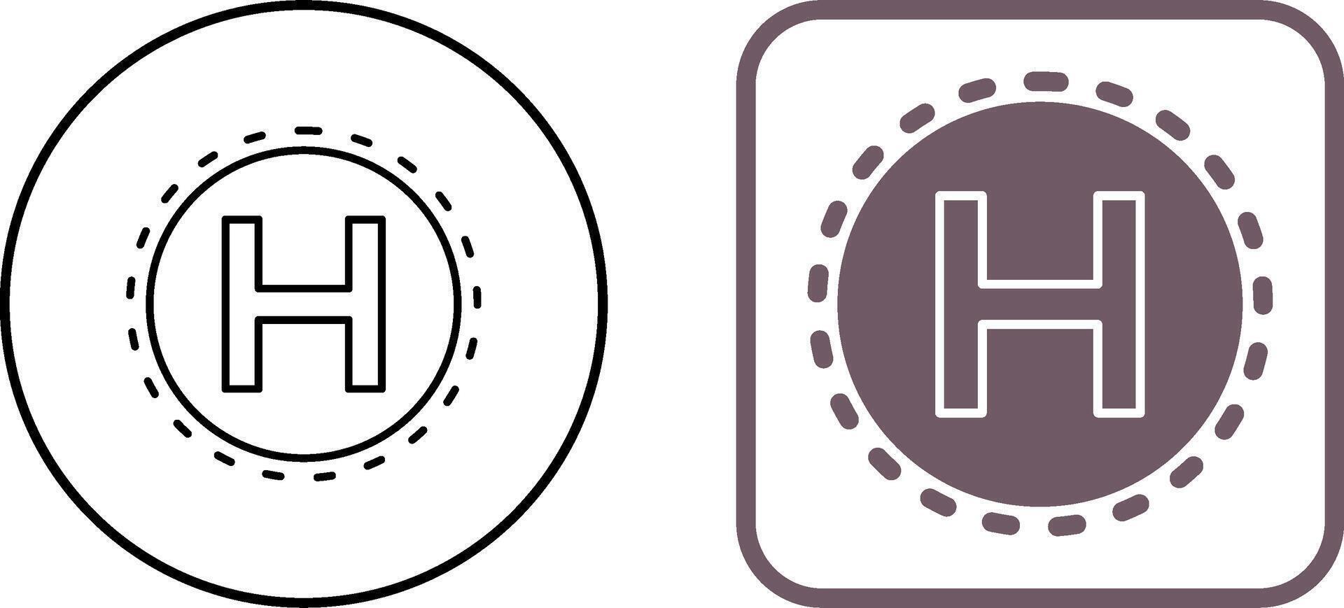 Helipad Icon Design vector