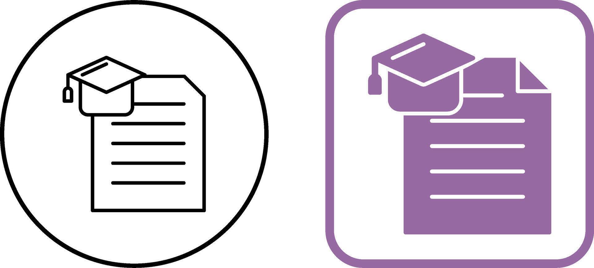 Degree Icon Design vector
