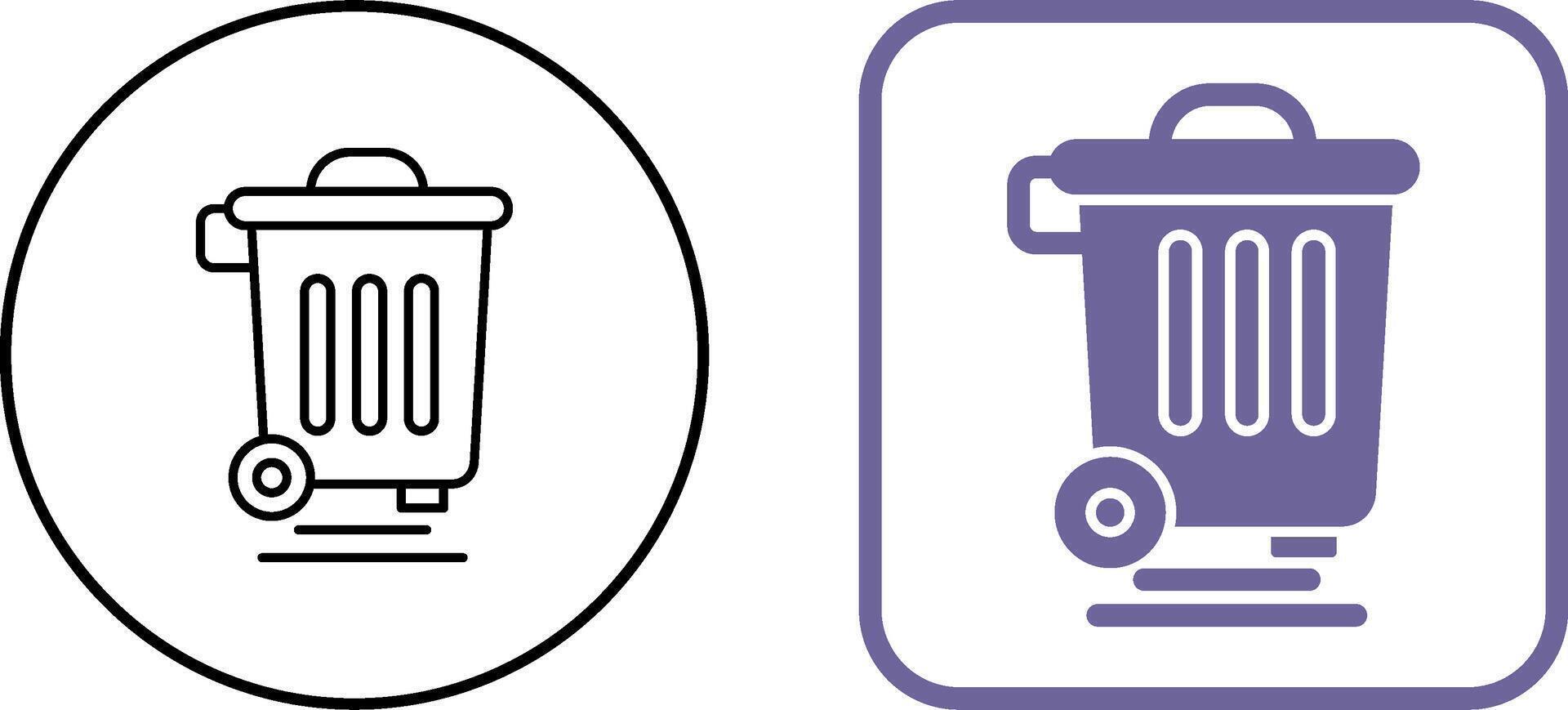 Dustbin Icon Design vector