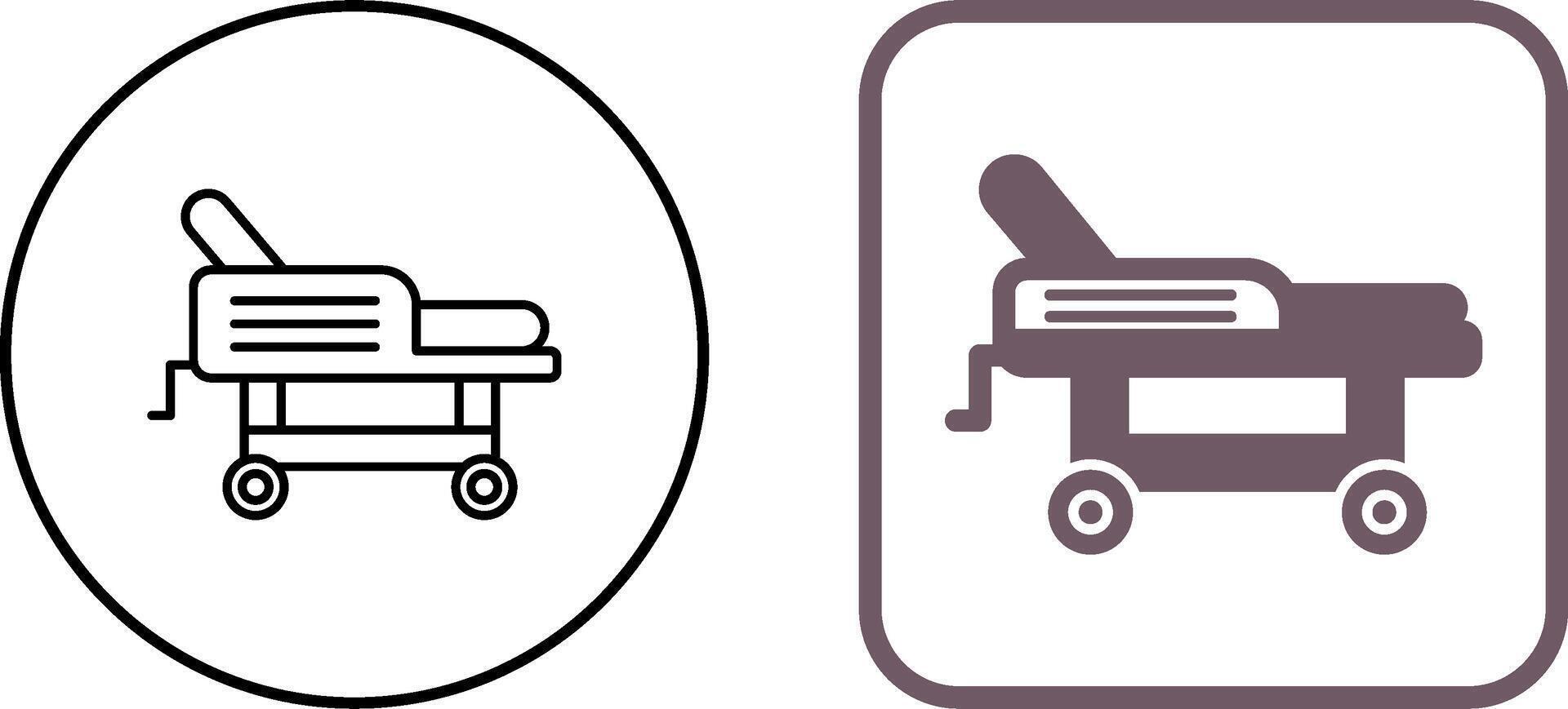 Hospital Bed Icon Design vector