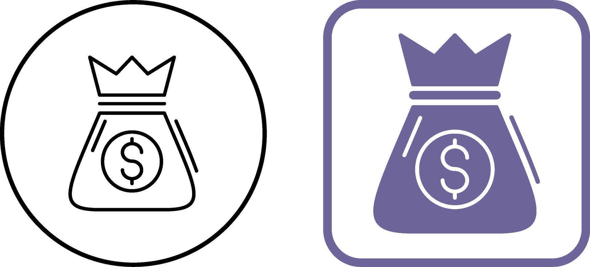 Money Bag Icon Design vector