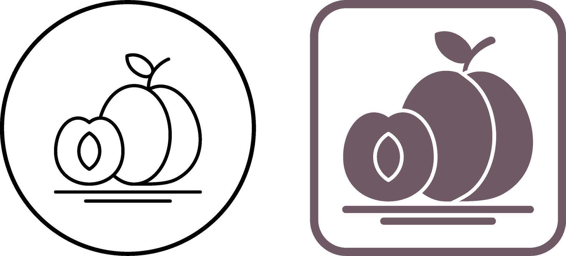 Apricot Icon Design vector