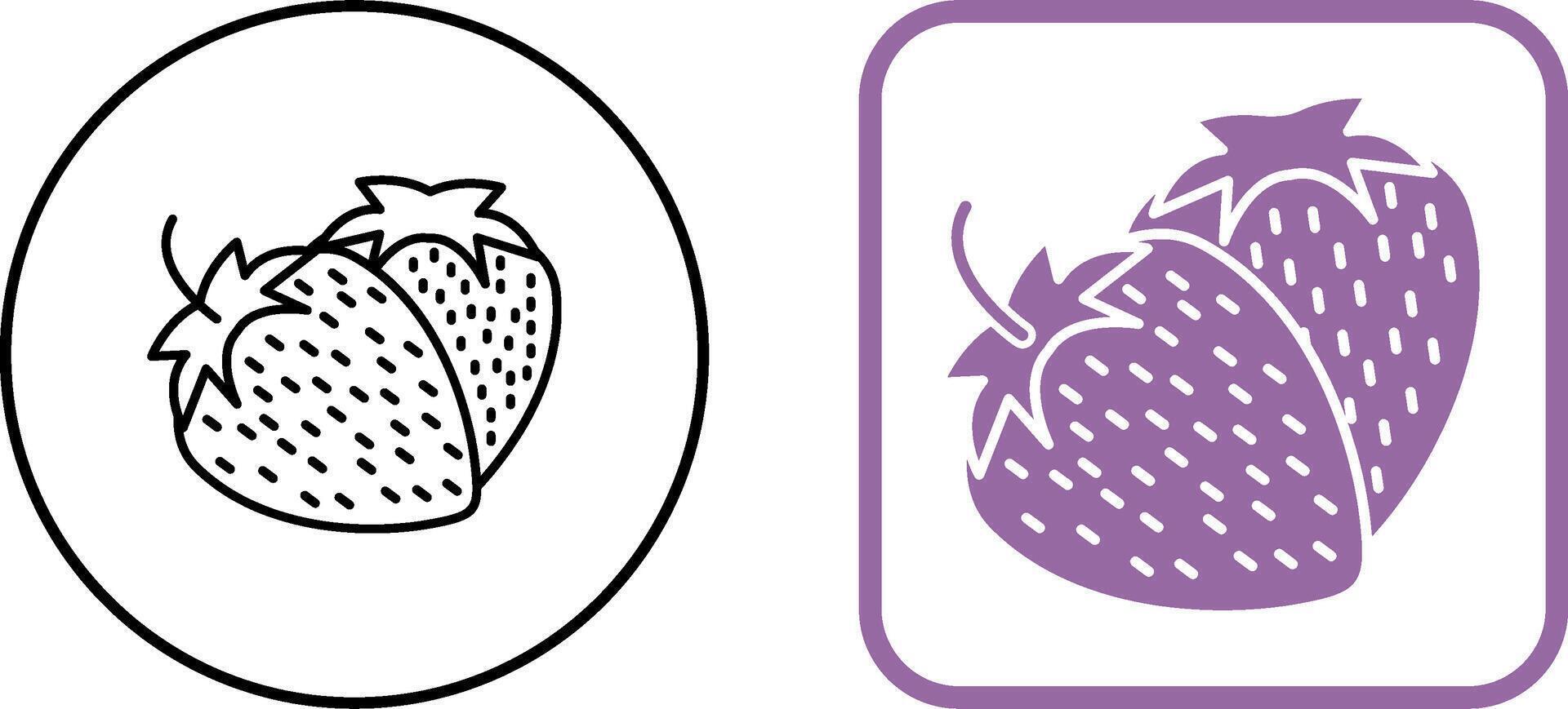 Strawberry Icon Design vector