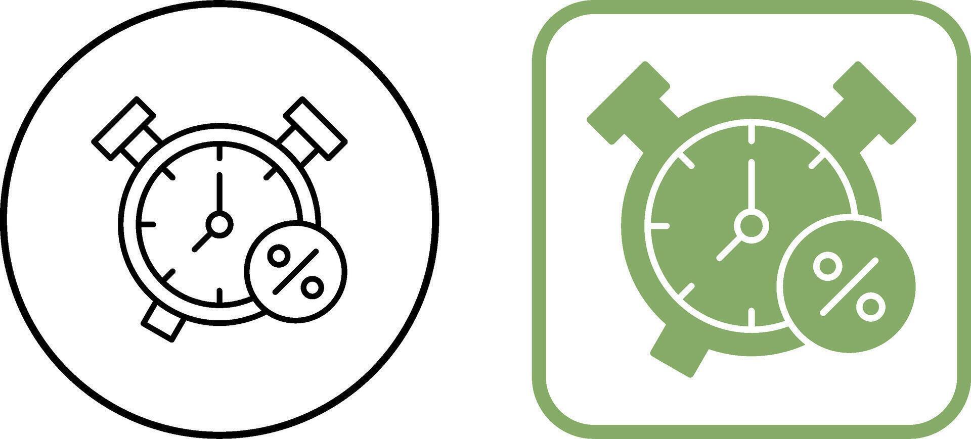 diseño de icono de reloj de alarma vector