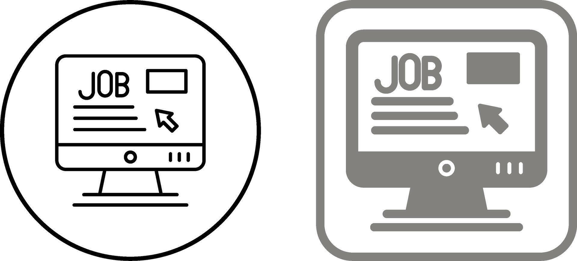 Online Job Icon Design vector