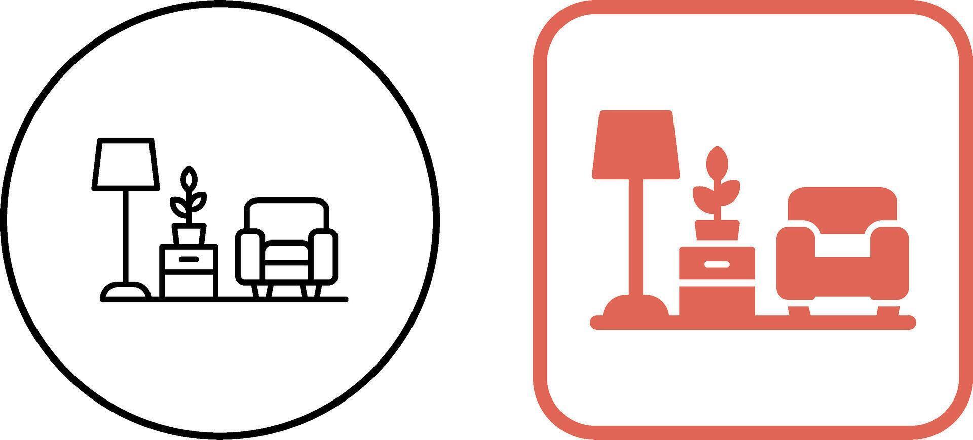 Living Room Icon Design vector