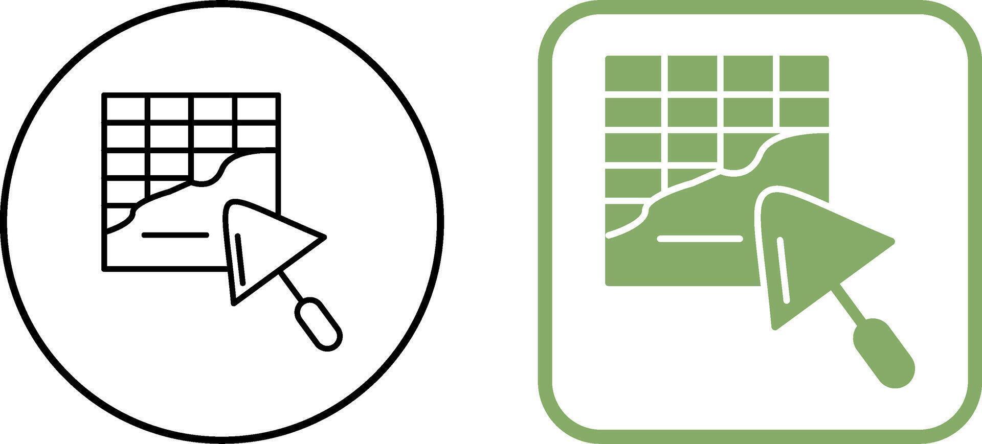 Plastering Icon Design vector