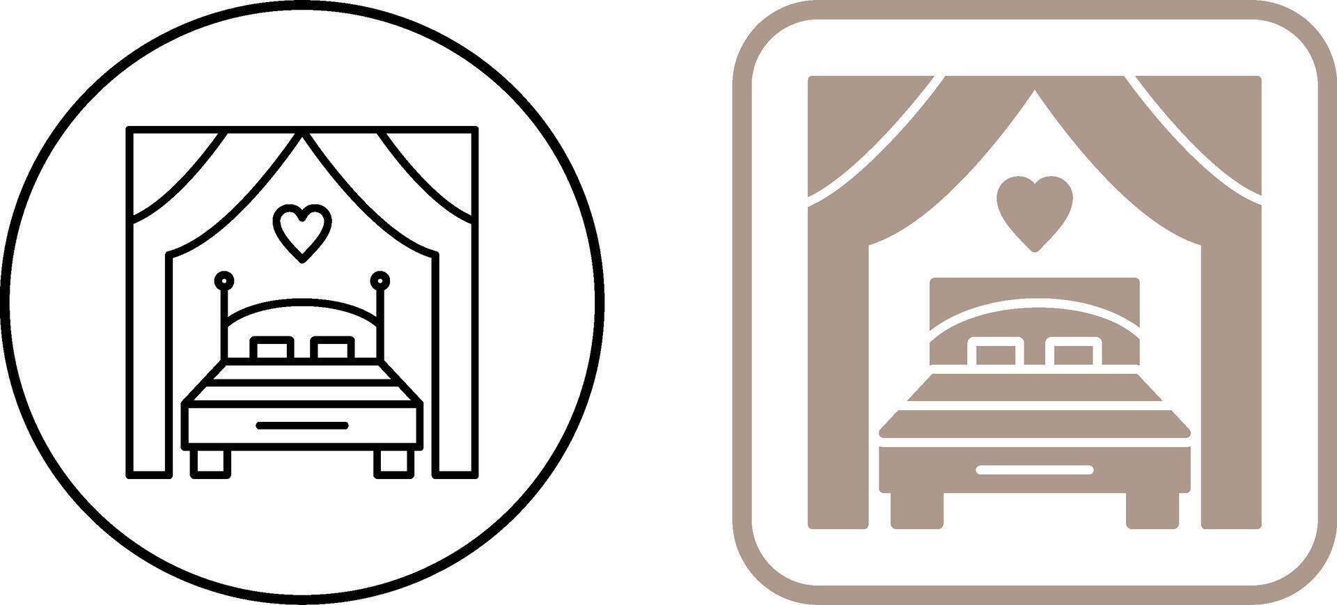 Bed Icon Design vector