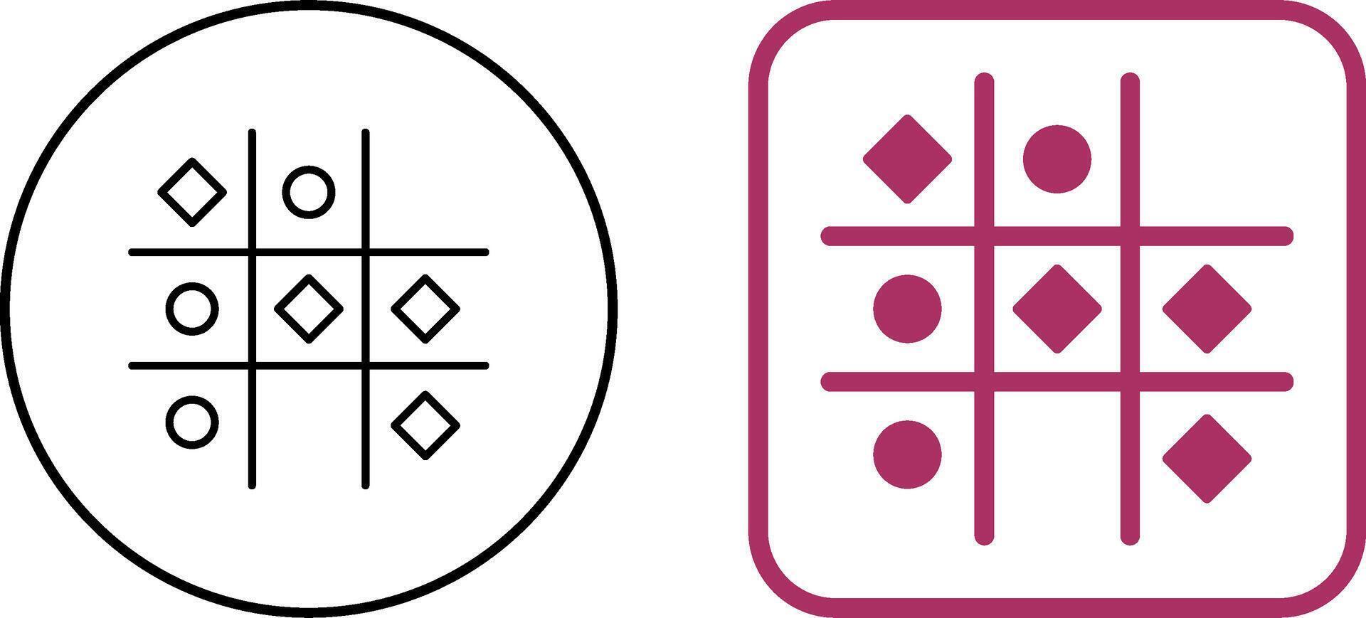 Tic Tac Toe Icon Design vector