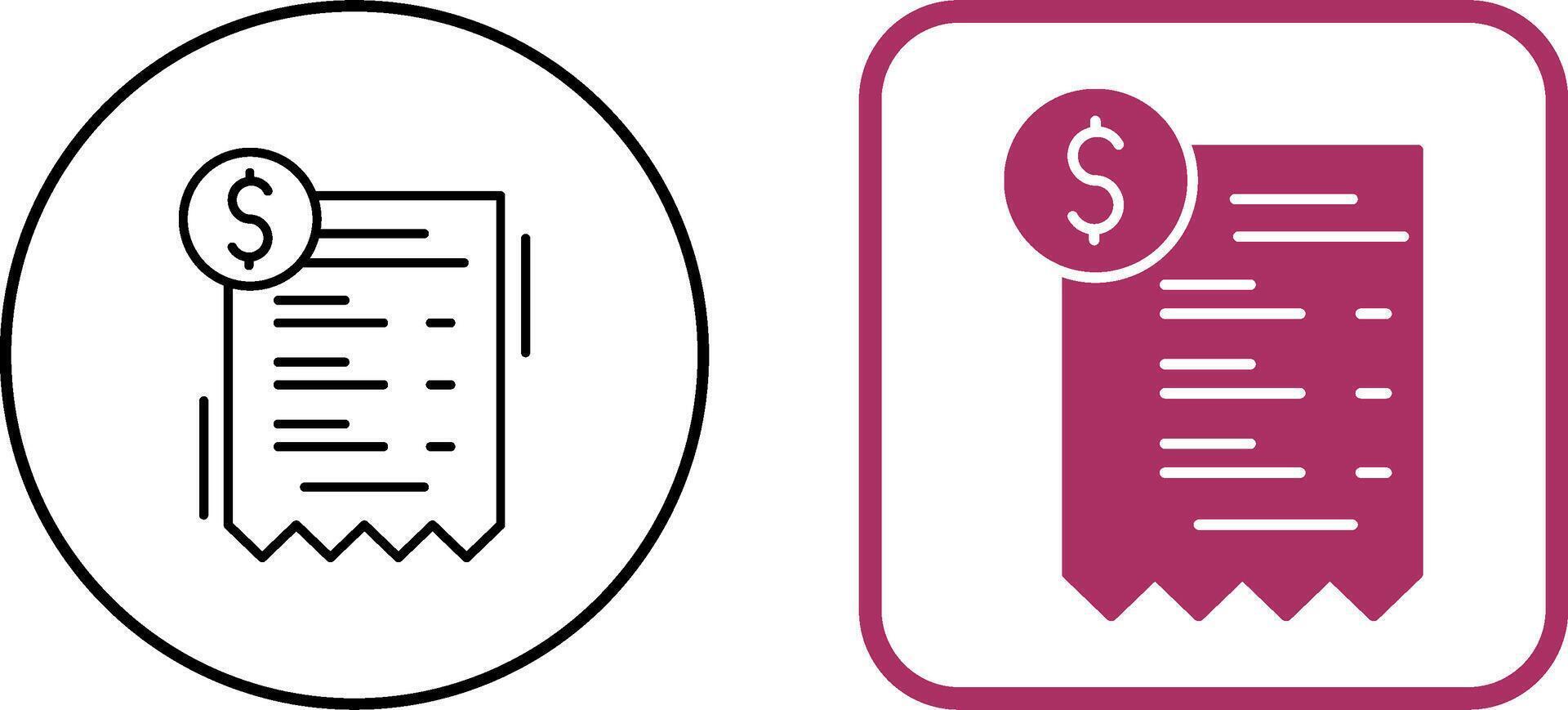 Bill Icon Design vector