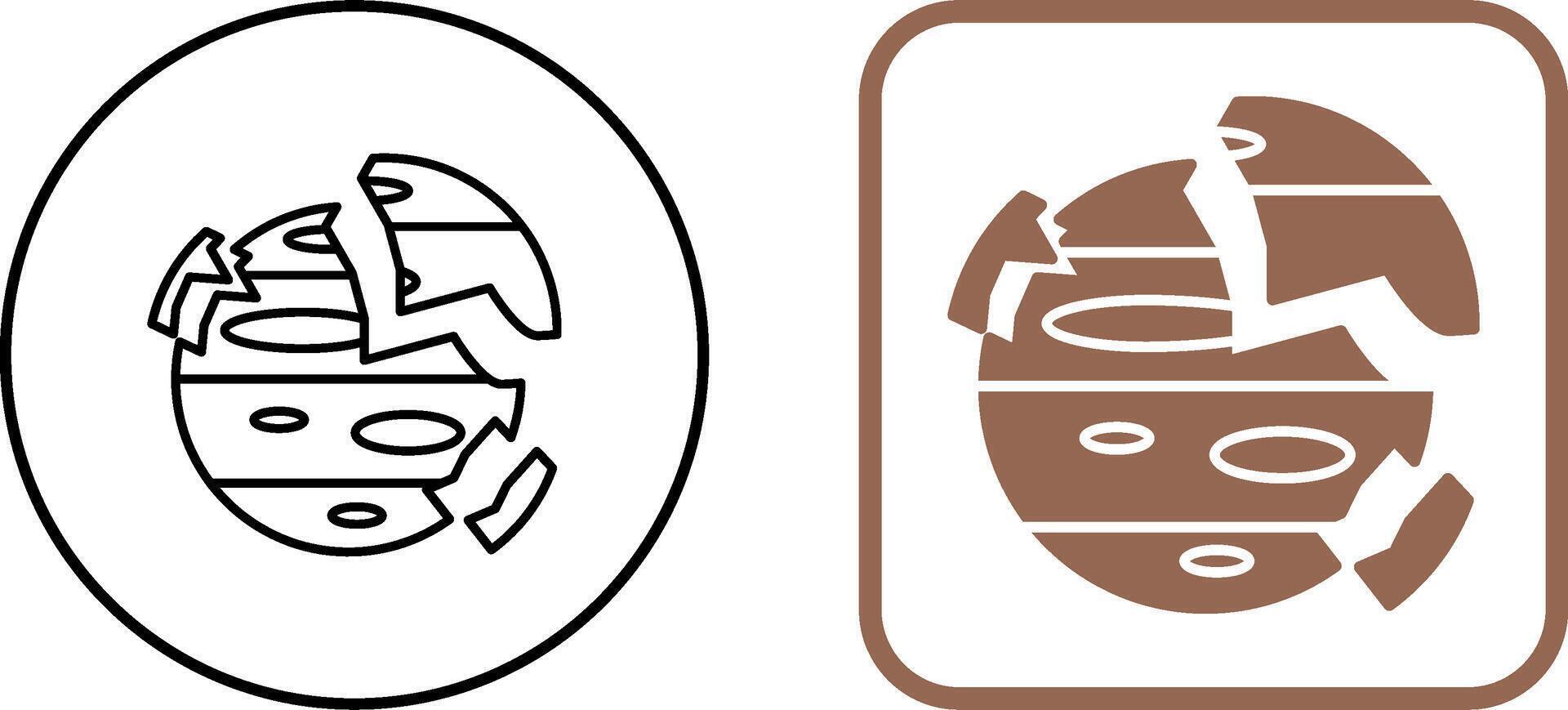 Destroyed Icon Design vector