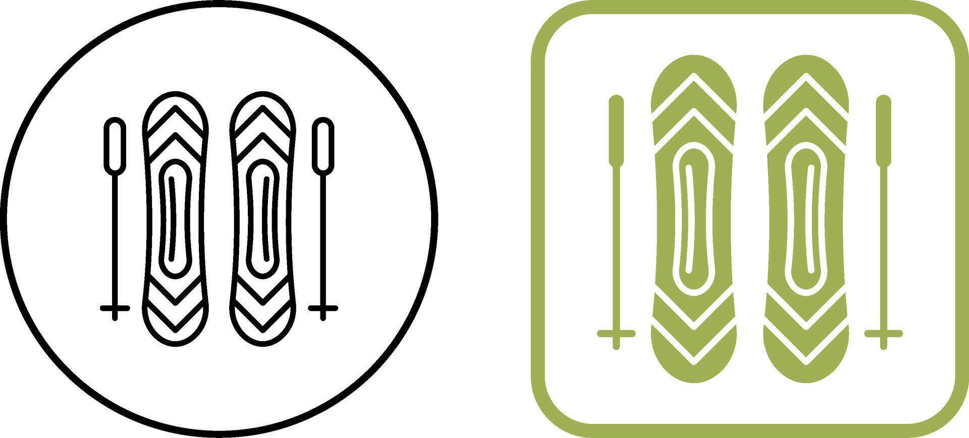 Ski Sticks Icon Design vector