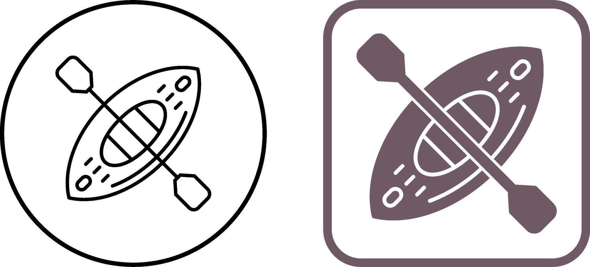 Kayak Icon Design vector