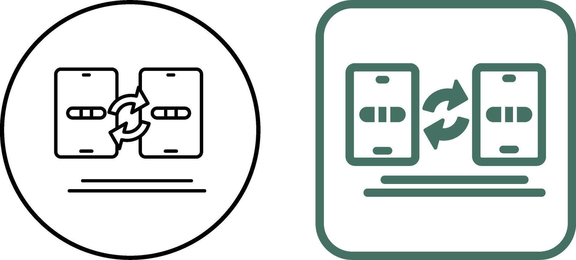 Data Transfer Icon Design vector