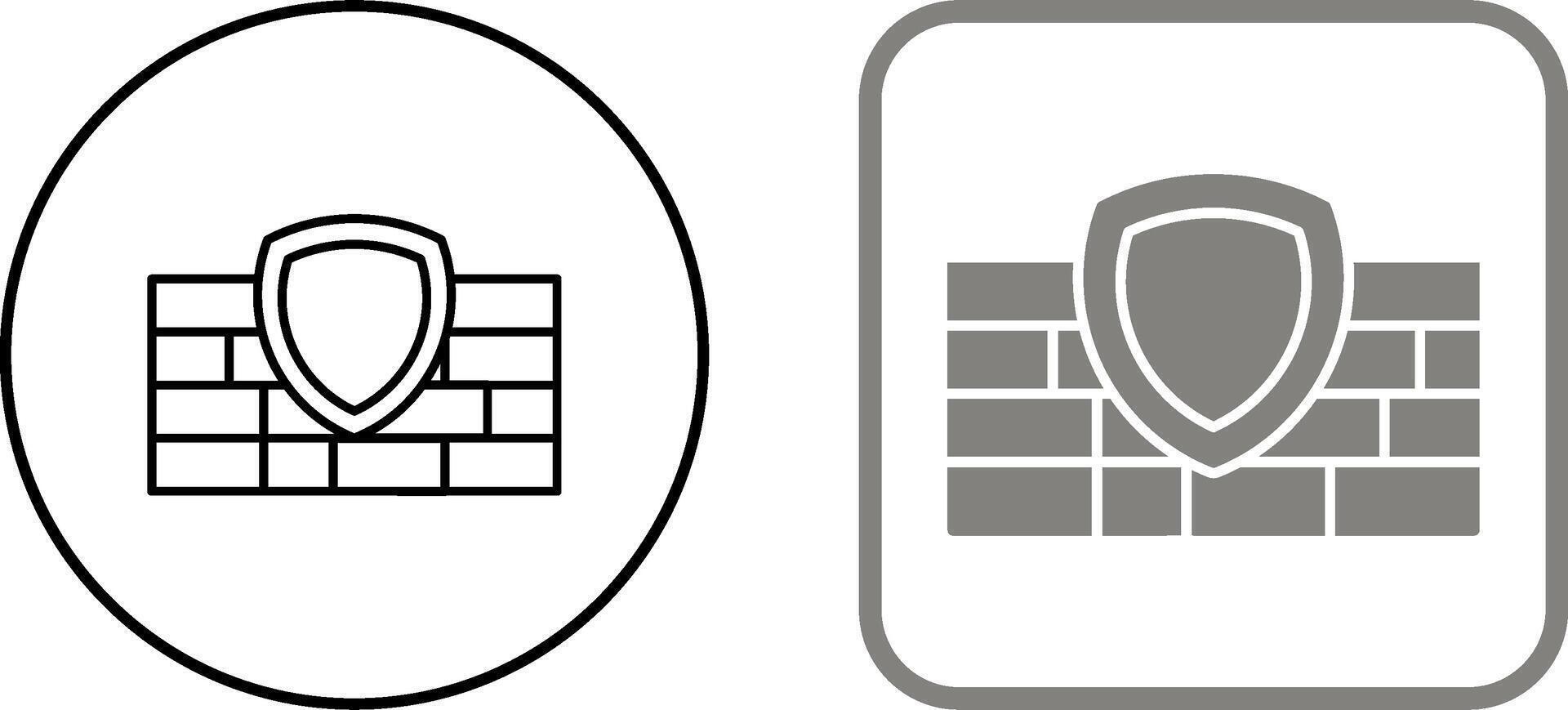 Firewall Icon Design vector