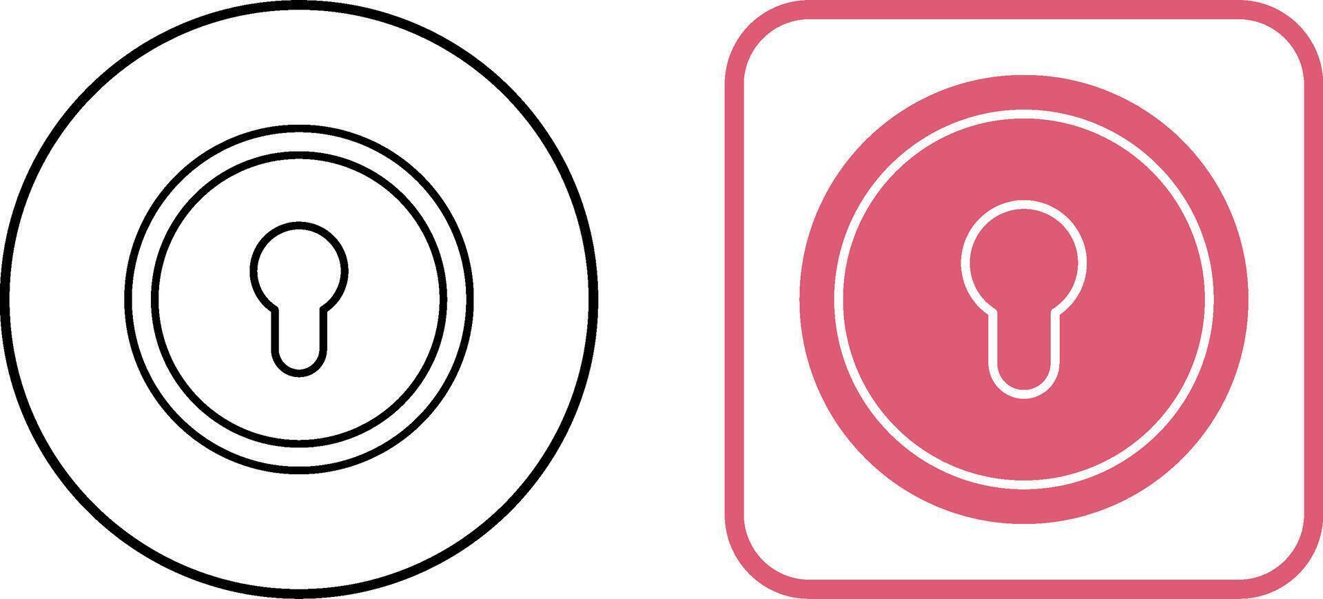 Key Hole Icon Design vector