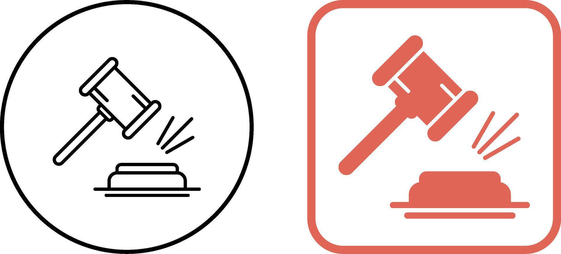 Gavel Icon Design vector