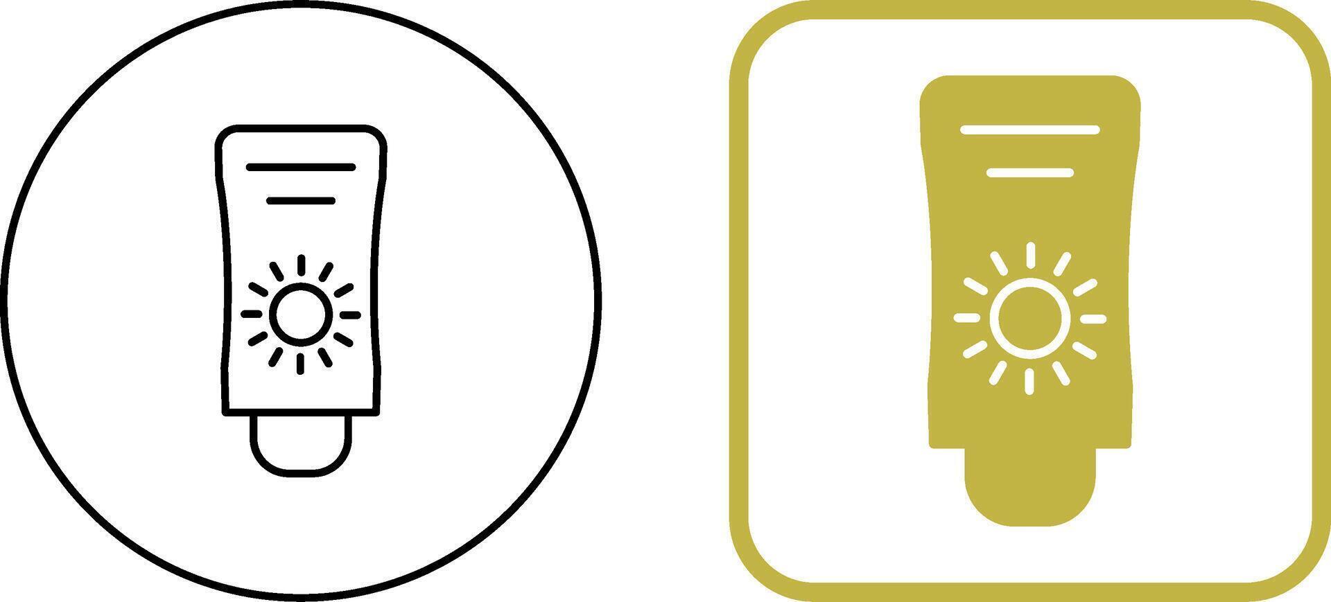 Sun Cream Icon Design vector