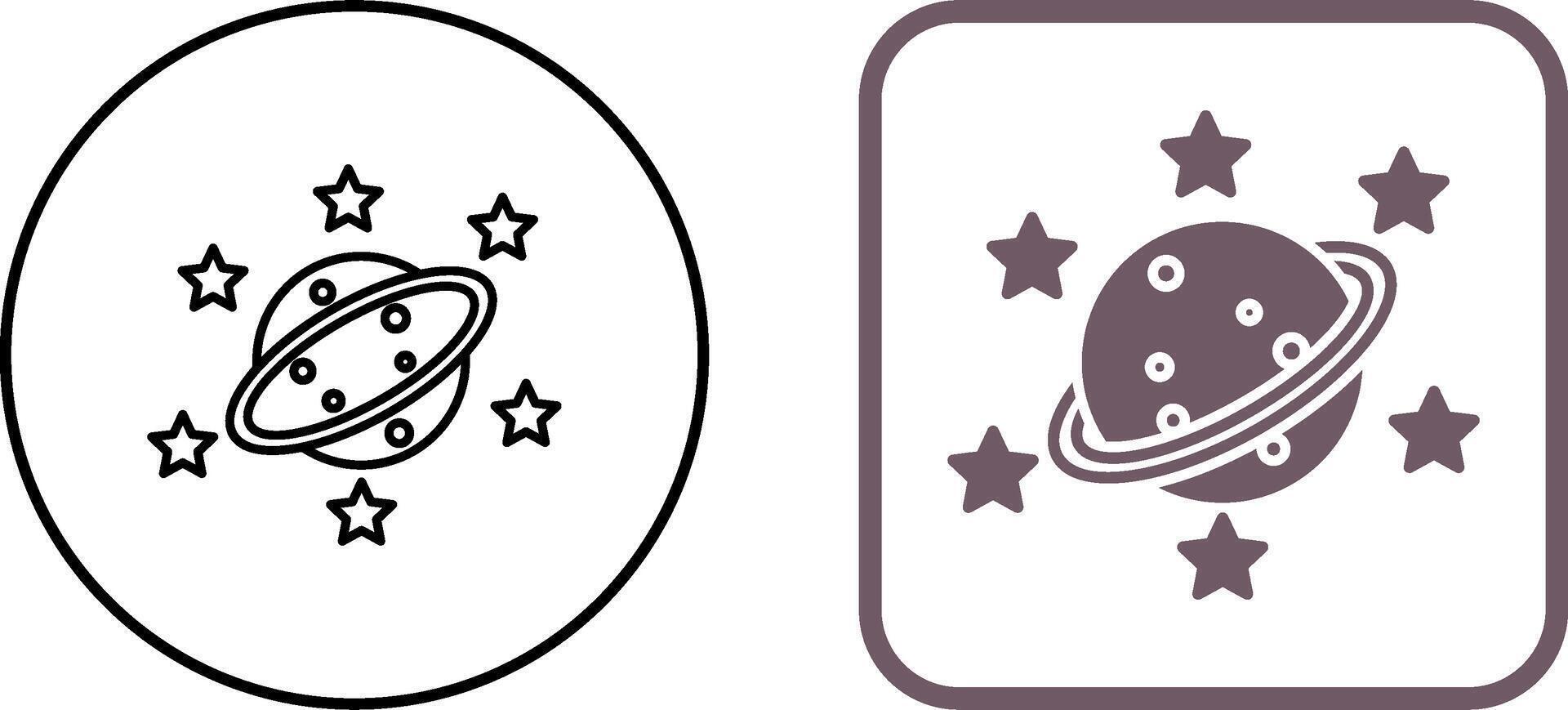 Saturn Icon Design vector