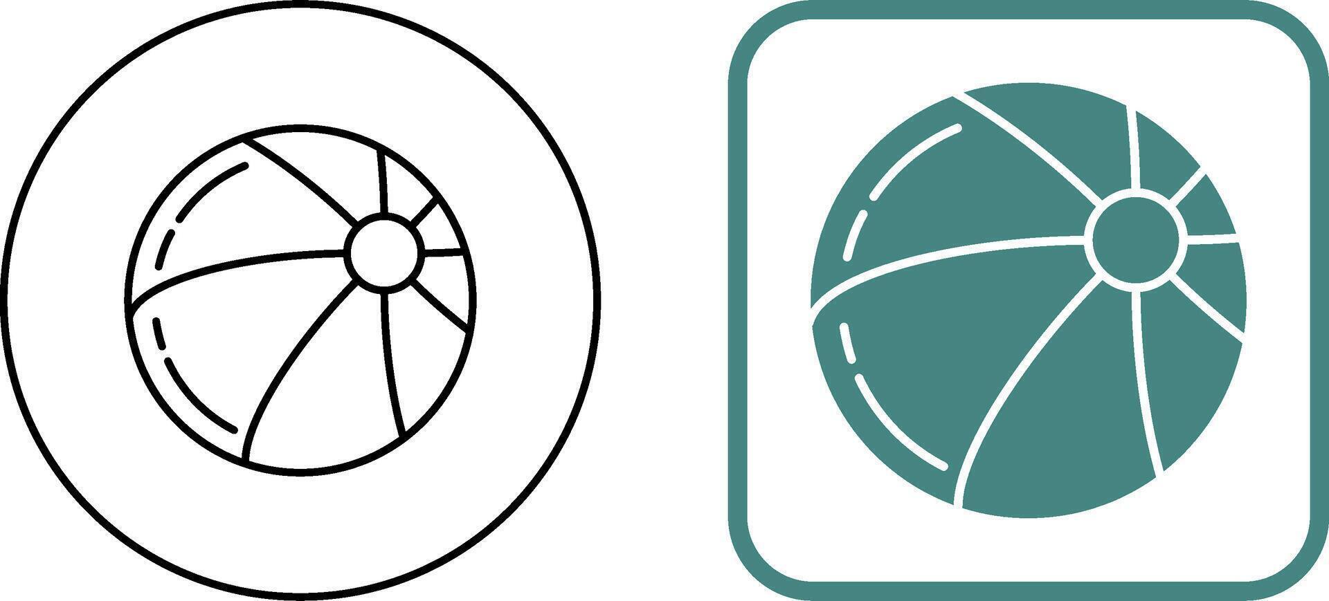 Beach Ball Icon Design vector