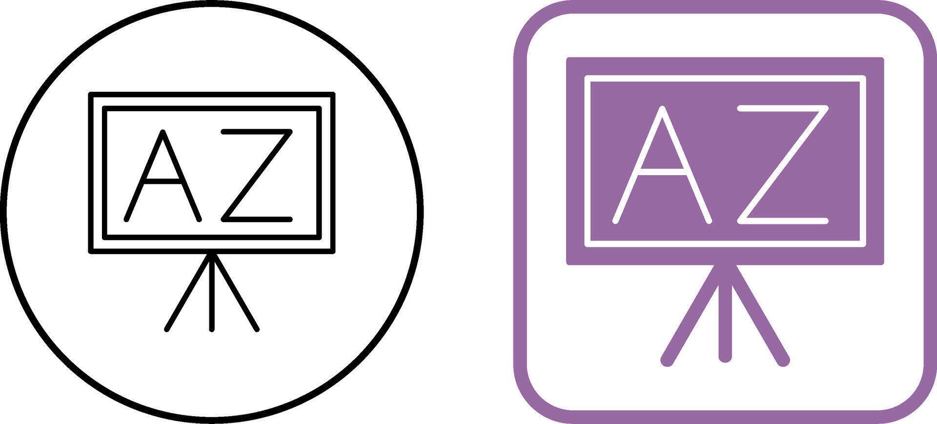 desde un a z icono diseño vector