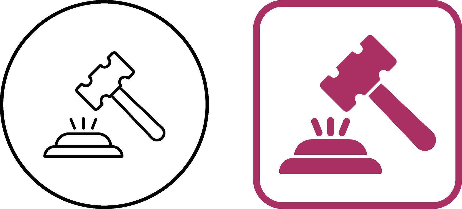 Gavel Icon Design vector