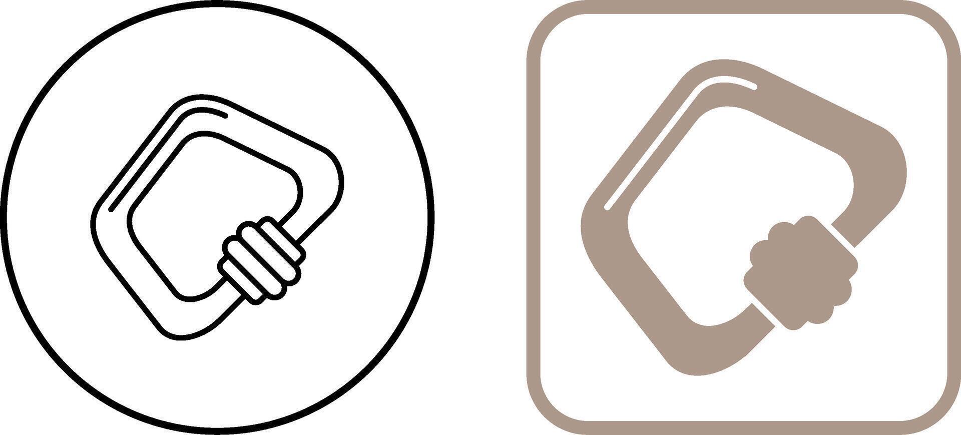Carabiner Icon Design vector
