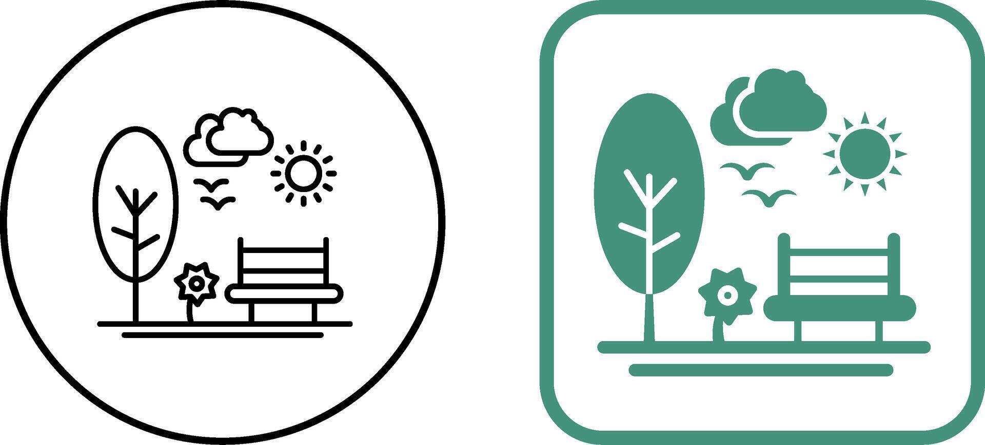 Park Icon Design vector