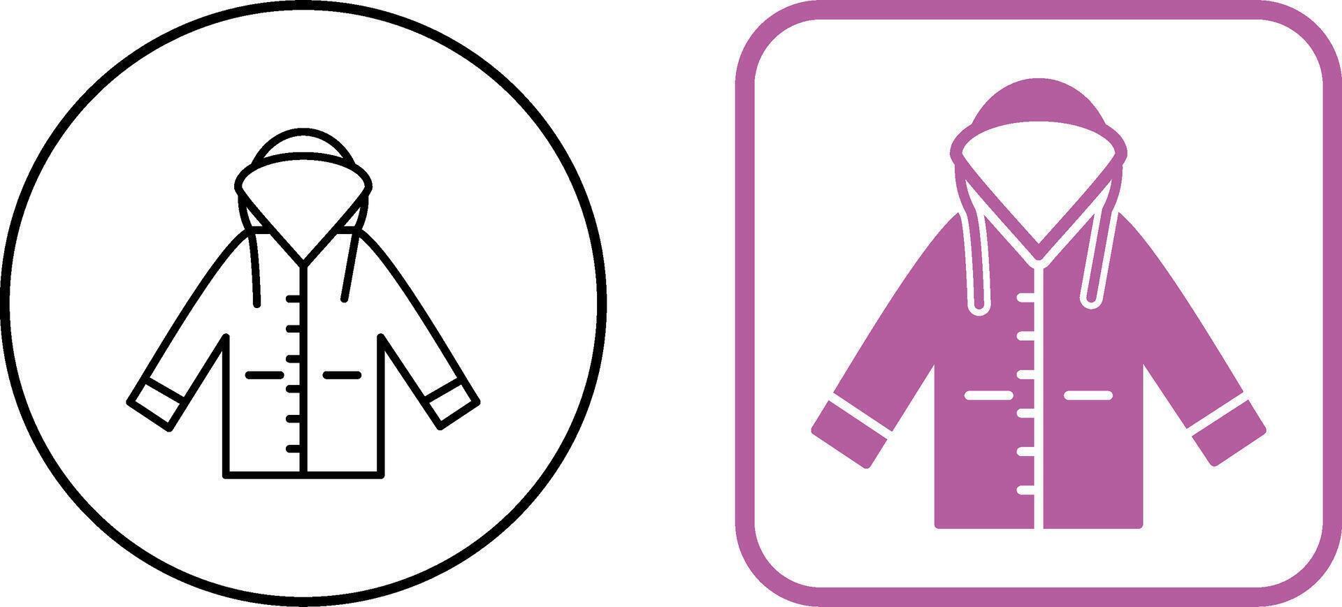 Raincoat Icon Design vector