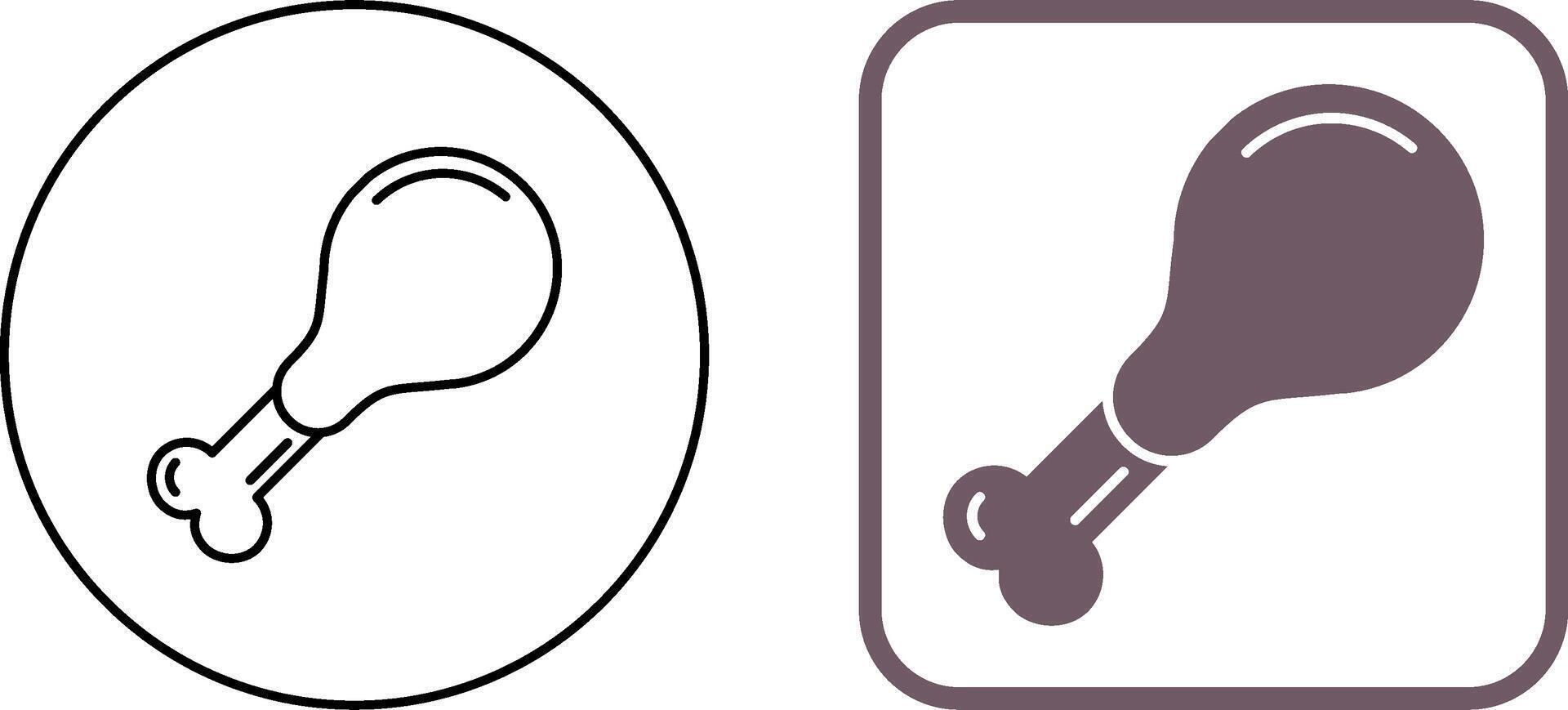 Chicken leg Icon Design vector