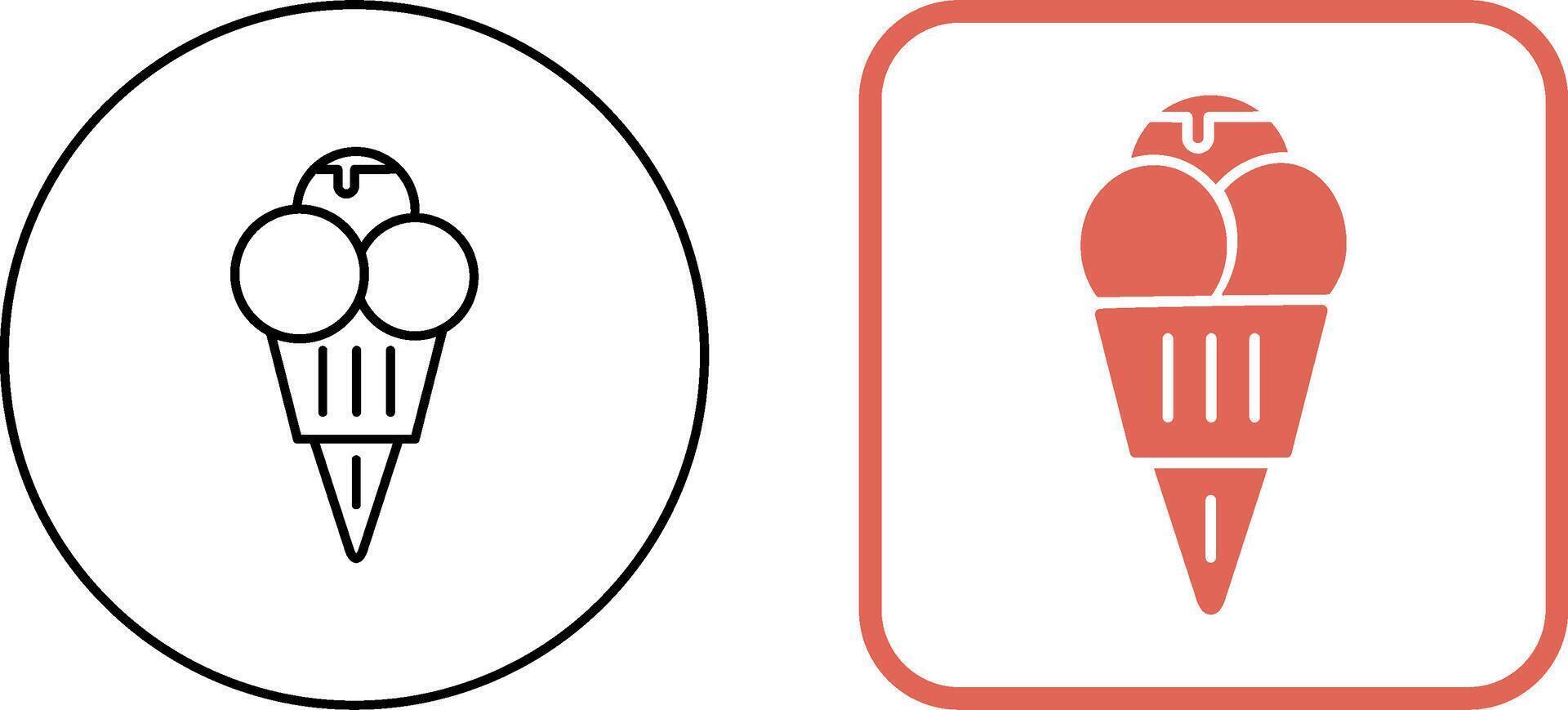 Ice cream Icon Design vector
