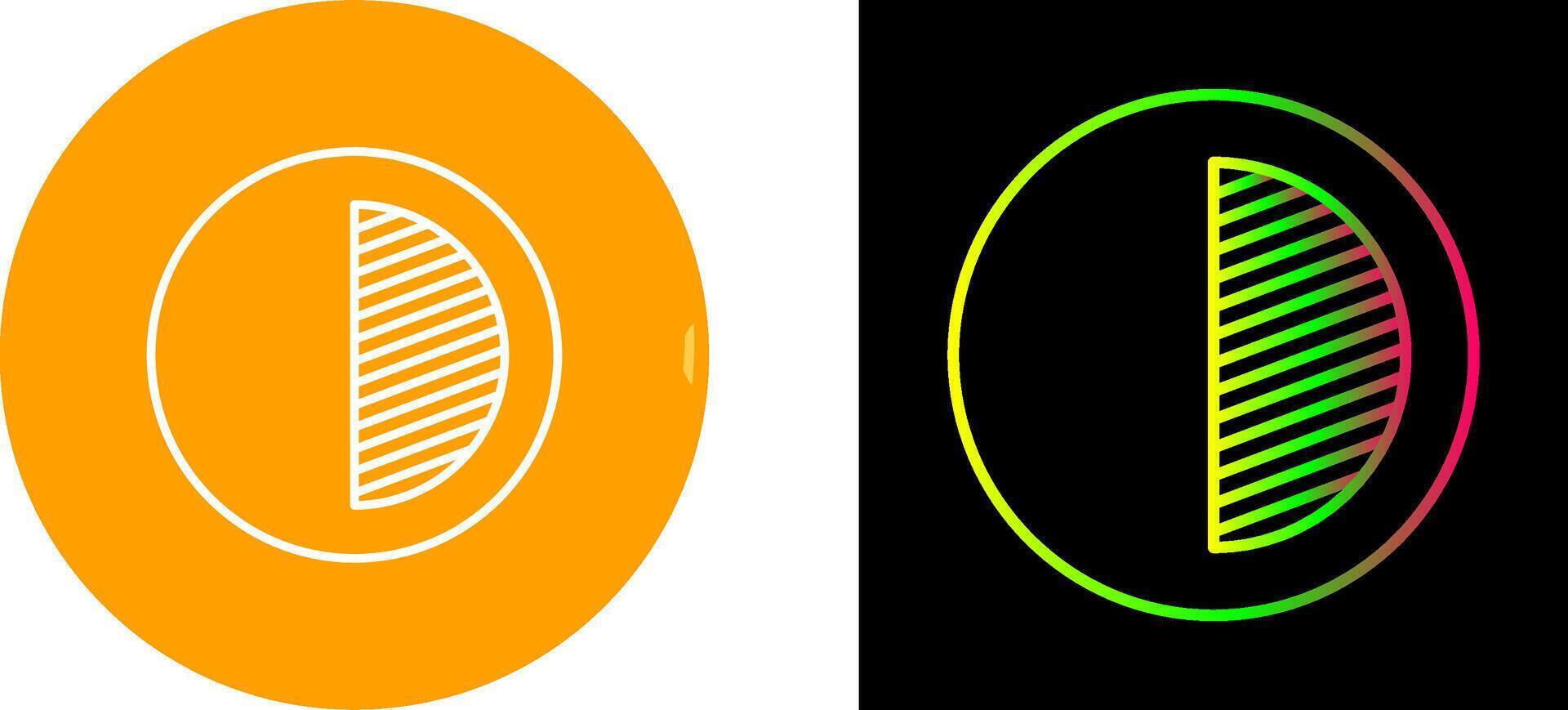 Unique Contrast Icon Design vector
