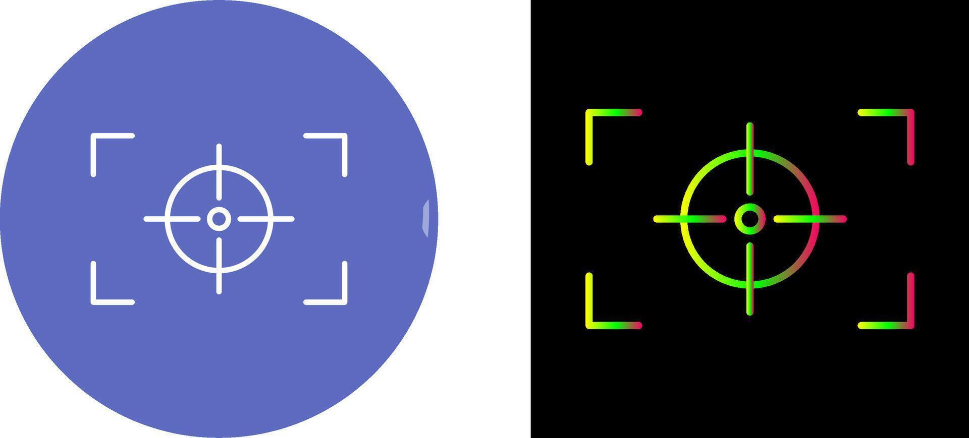 Unique Focus Horizontal Icon Design vector