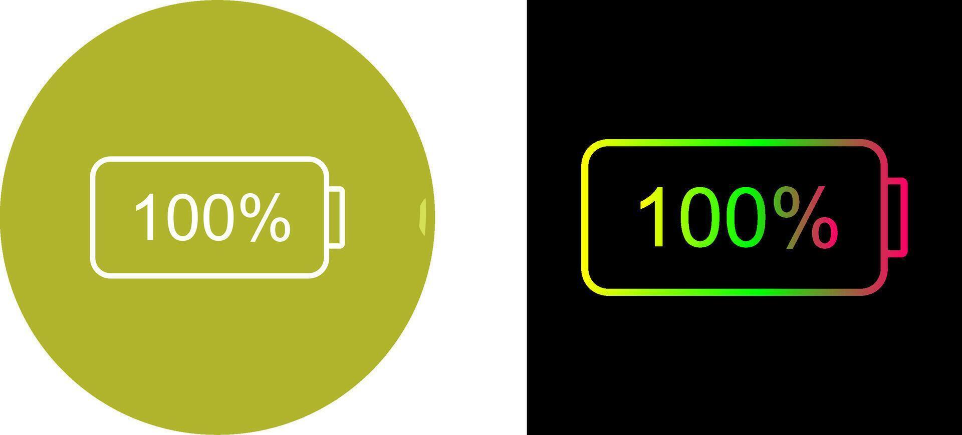 Unique Full Battery Icon Design vector