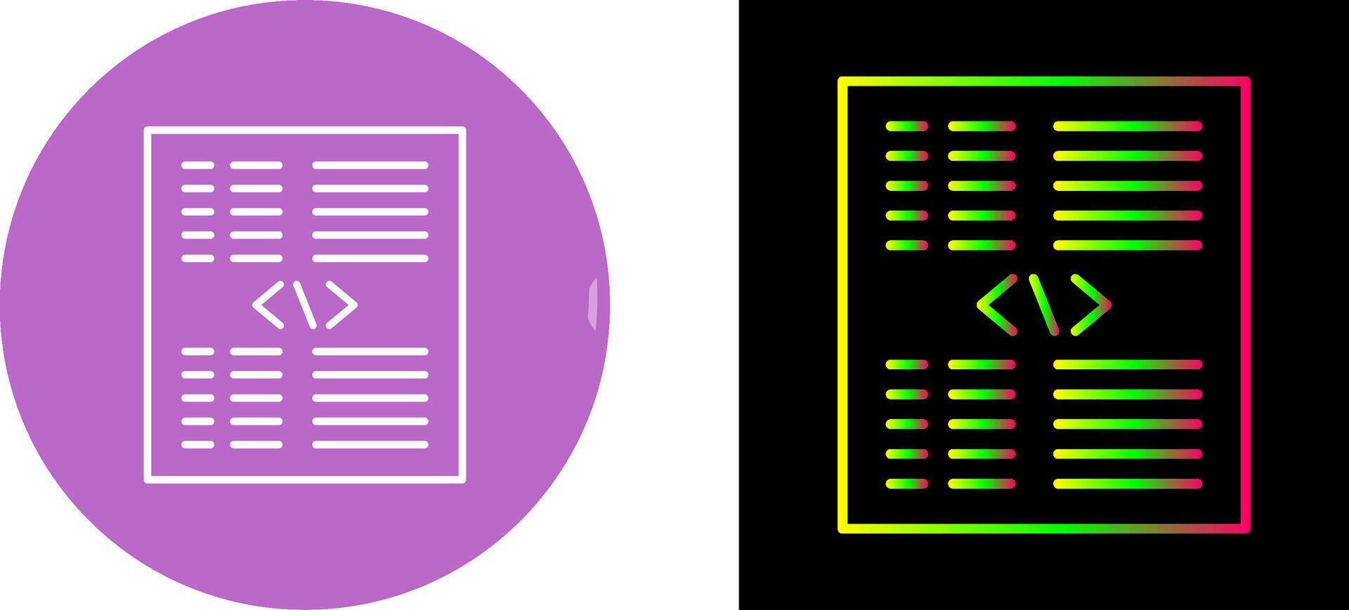 Piece of Code Icon Design vector