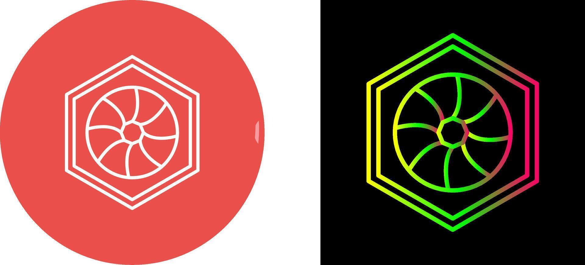 Unique Hexagonal Diaphram Icon Design vector